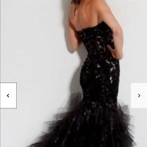 Black Jovani jaw breaking gown